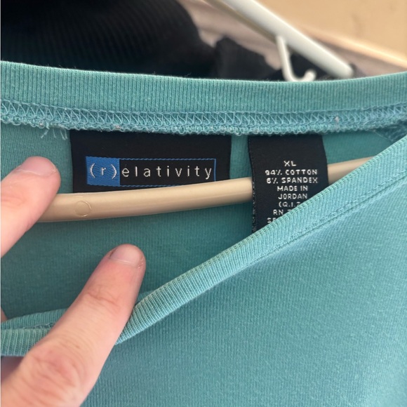 Relativity Aqua Casual Top - Picture 1 of 2